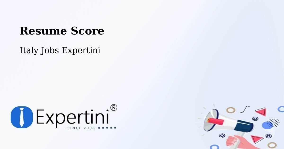 Resume Score & Job Description Match Tool – Andreis - Italy Jobs Expertini